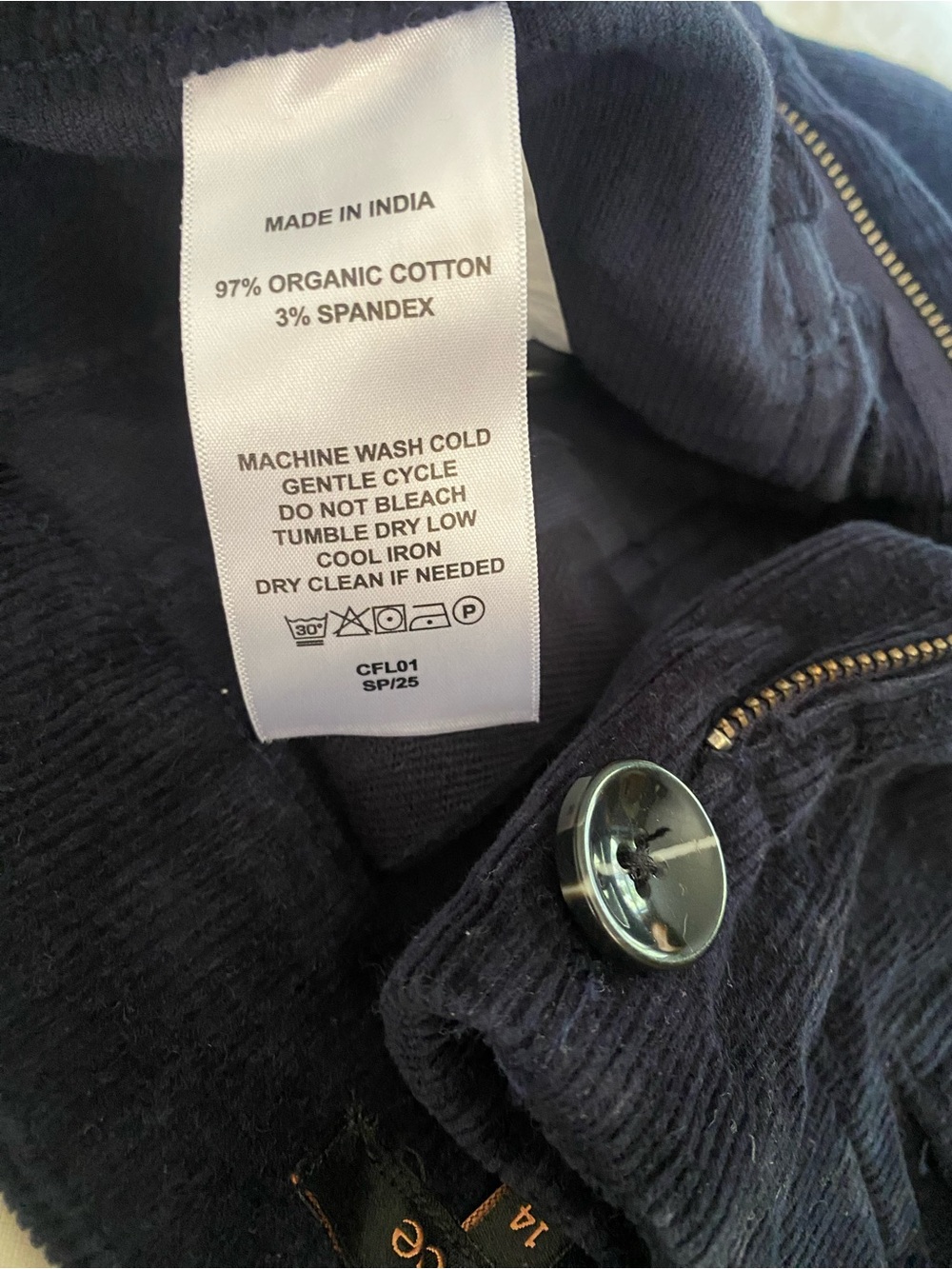 QUINCE Navy Corduroy Pant 14 - Picture 5 of 9